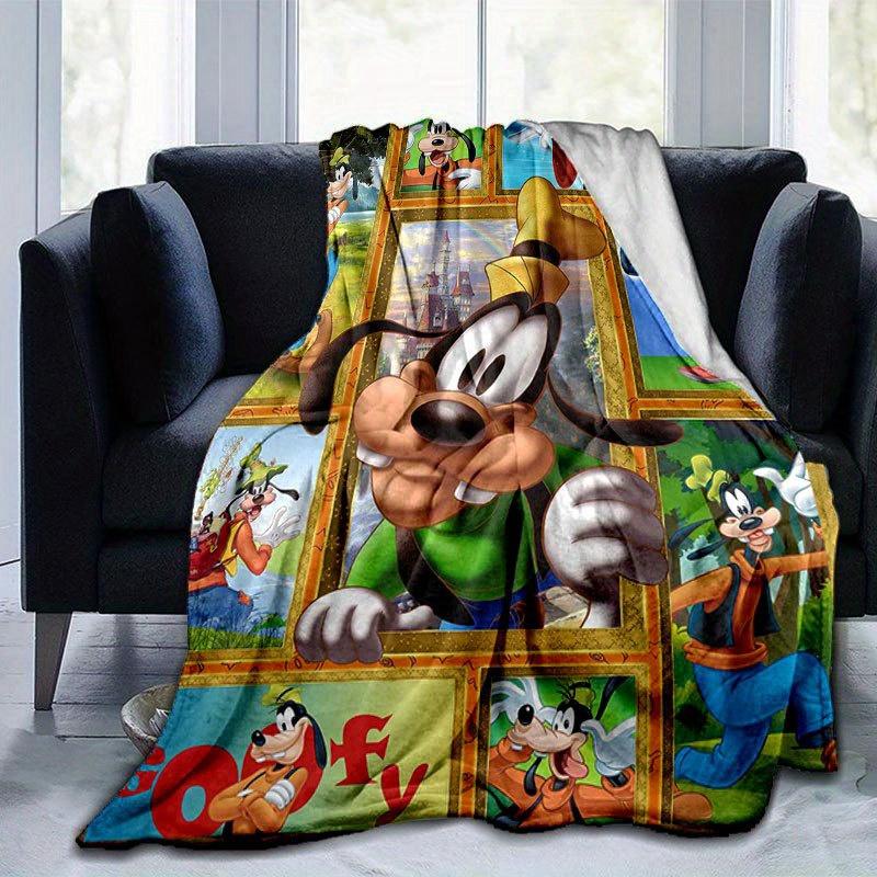 Плед Гуфи  Ультрамягкий, Теплый, Уютный Плед для Гостиной, Дивана, Аксессуар для Путешествий на Четыре Сезона  Милый Мультяшный Персонаж Домашний Декор