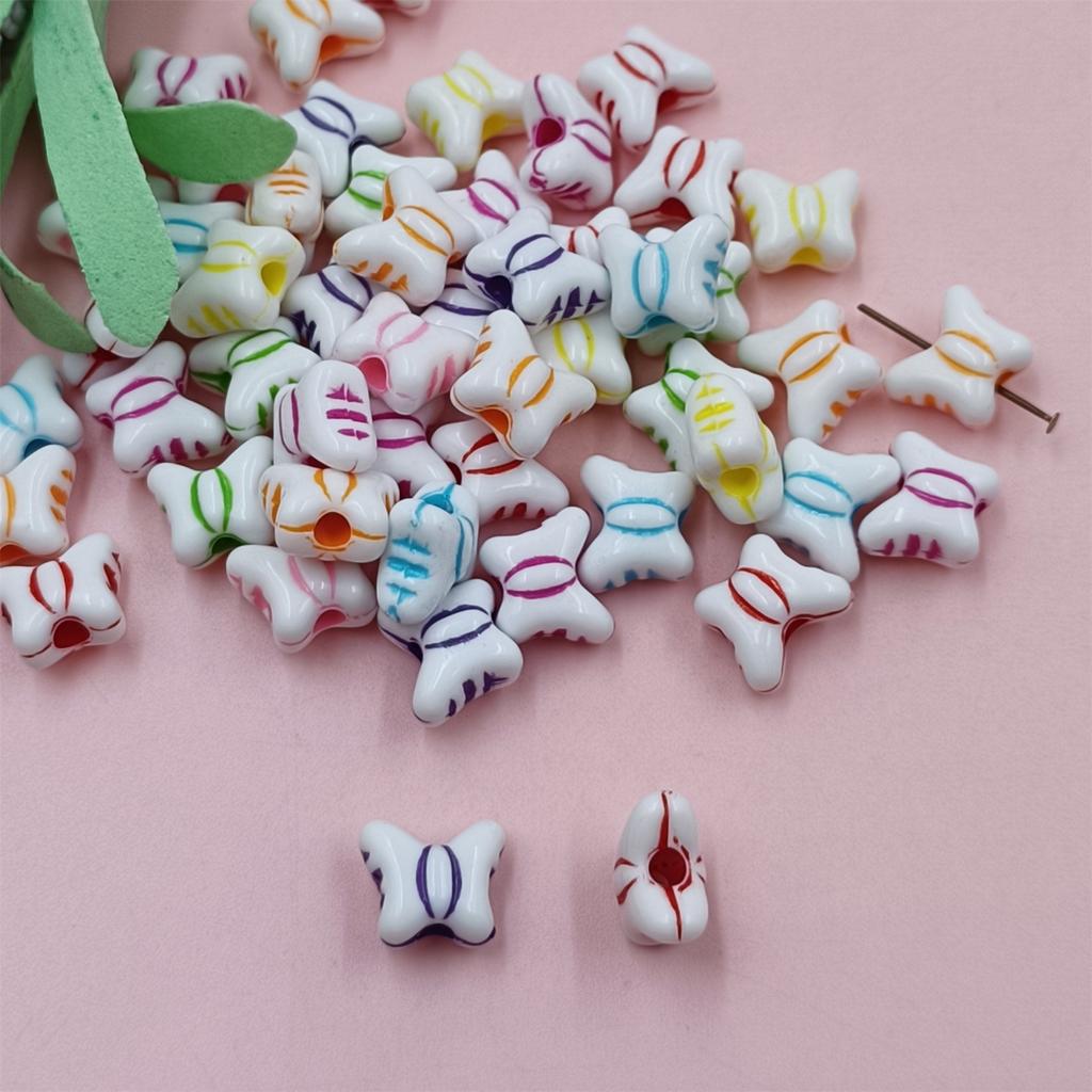 Ювелирные изделия своими руками 100 шт. бабочка шар ручной работы буква цветок бисер акриловый материал ожерелье браслет аксессуары