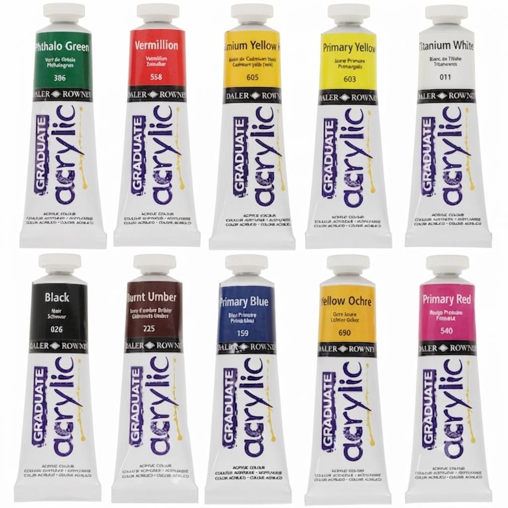 Daler Rowney Graduate Acrylic Paints 10x38ml