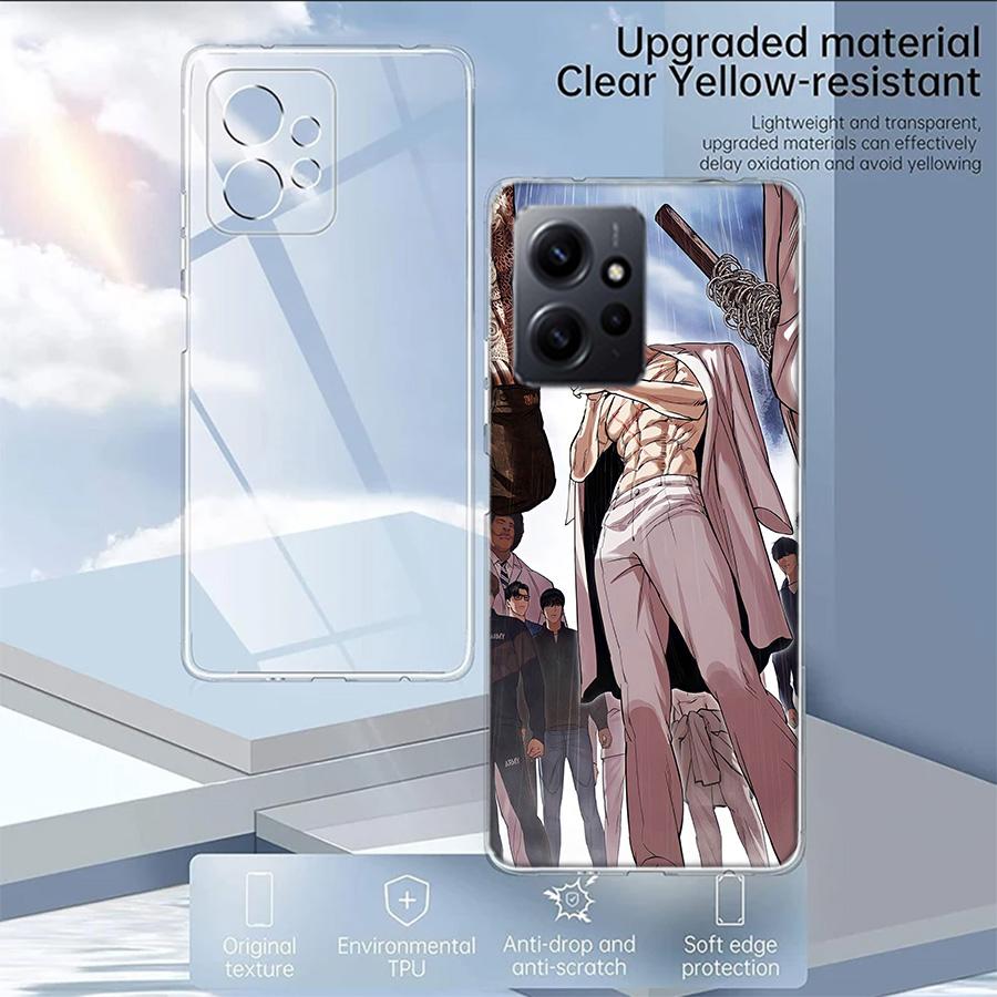 Чехол Jonggun Lookism для Redmi Note 14 15 Pro 5G 13 12 Pro Plus 11 11T 11E 11S 10 Pro 10S 9 9S Прозрачный силиконовый чехол Capa