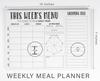 Inkdotpot Планировщик еженедельного питания 7"x10, магнитный блокнот для планирования питания "Меню кухни" с отрывными листами для продуктов S-54