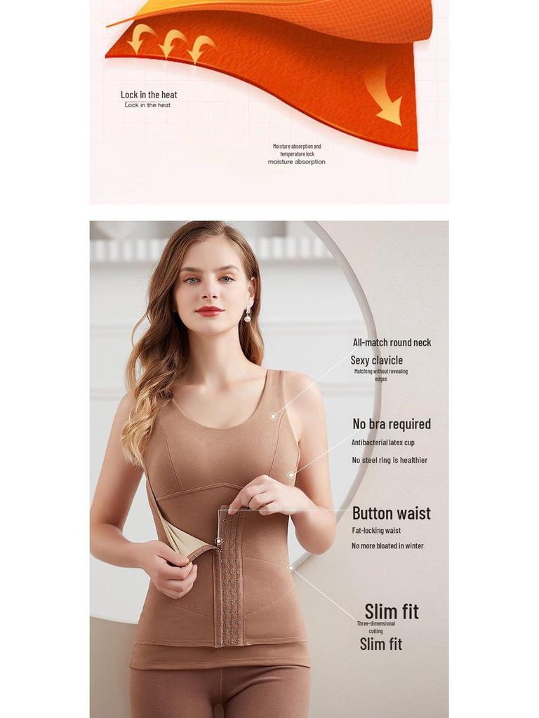 Женский самонагревающийся флисовый жилет: Теплый базовый слой с подкладкой на груди, облегающий фигуру, для осени/зимы