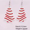 Snowflake Polka Dot Cookie Print Christmas Tree Acrylic Earrings