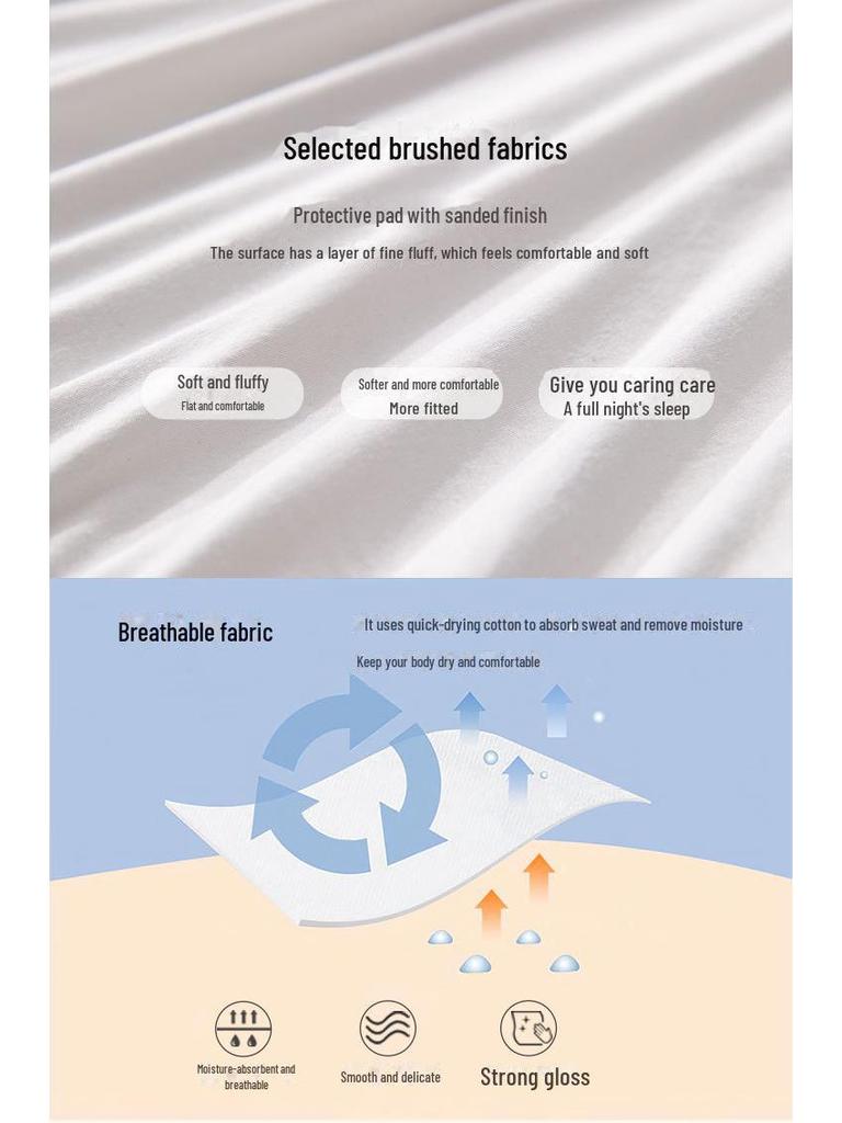 Защитный чехол для матраса Duo Xi Sanded: Моющийся чехол для односпальной кровати или спальни