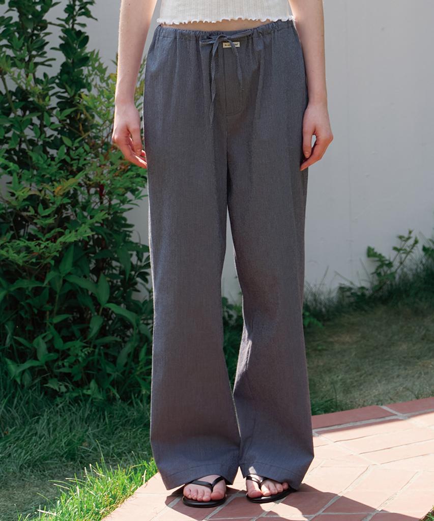 BUT'TON Seersucker Band Pants (Navy)