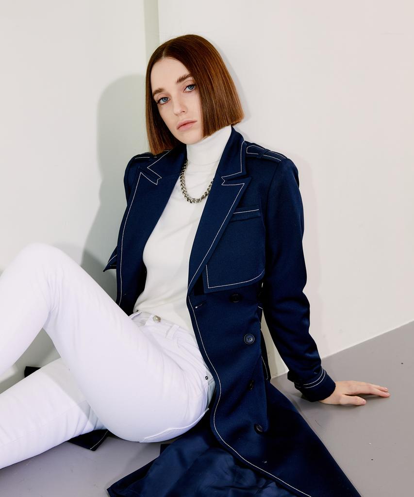 Chaenewyork The Tailored Trench Coat [Navy]