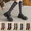 Vintage JK Plaid Long Socks Cotton School Girls Knee Socks New Women Stockings