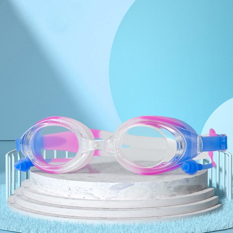 Регулируемые взрослые водонепроницаемые противотуманные плоские легкие большие оправы для гонок силиконовые очки для плавания с берушами