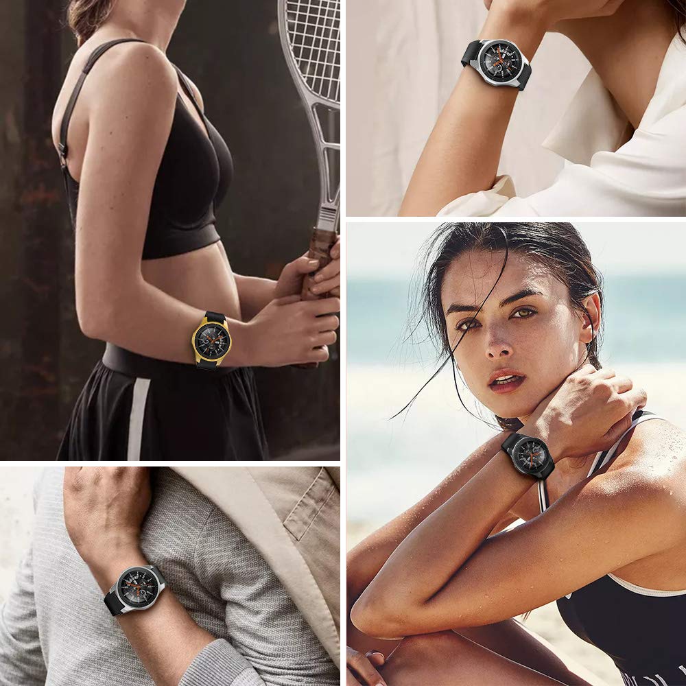 Чехол для часов samsung Galaxy Watch 46 мм / 42 мм с покрытием из ТПУ Защитная крышка для экрана бампер S 3 42/46 мм Gear S3 Frontier band