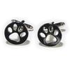 Kamakura Cufflinks Workshop Круглые запонки с принтом кошачьей лапки cf2120