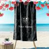 Leeds United Custom Name Print Beach Towel, Large Soft Quick Dry Towel for Beach Camping Swimming
