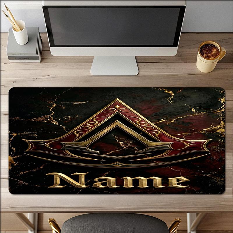 Custom Name Assassin'S Theme Mouse Pad Non Slip Rubber Base Multifunctional Office Home Decor Perfect For Workspace Personalization