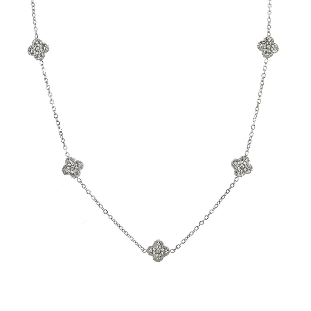 9MM Titanium Steel Four-leaf Clover Shell 5 Flowers Necklace Women's New Light Luxury Hundred Lock Bone Chain Shell Collar Jewelry