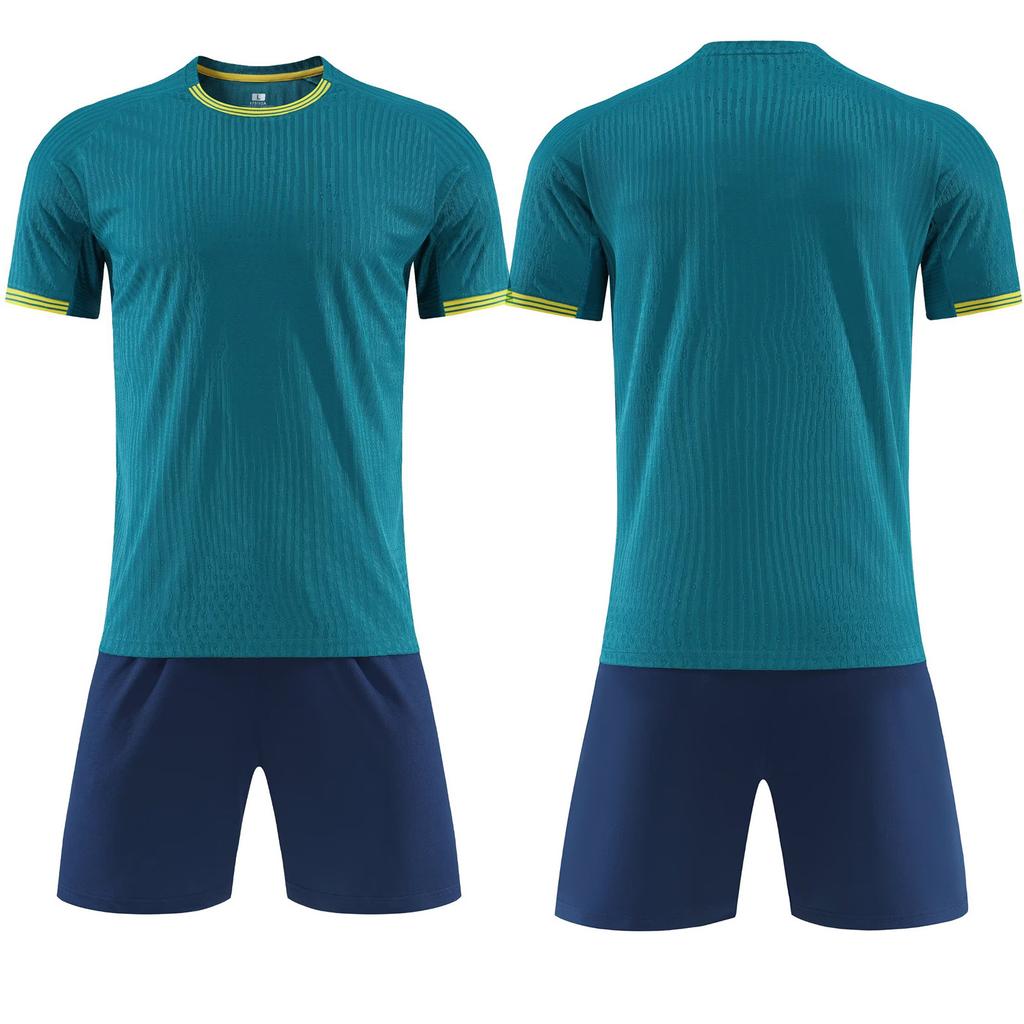 Wholesale football jersey set Customized men's and women's training short-sleeved jersey Student sports competition breathable and quick-drying 