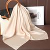 Luxury Brand 21Colors Solid Neck Tie Shawl Silk Square Scarf Women 70cm Hair Hand Wrist Headkercheif Hijab Bandana