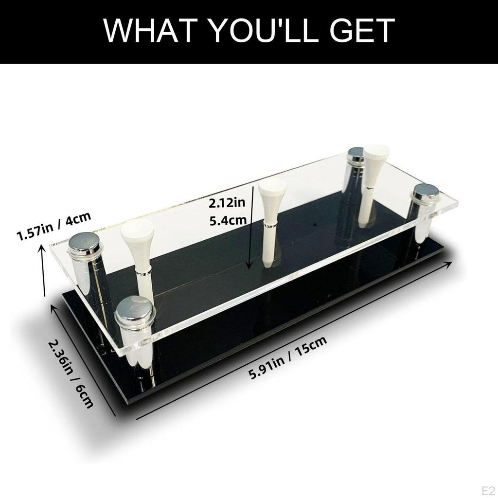 Golf Ball Display Stand,Display Case,Acrylic,with Black Base Sport Rack Holder for Marbles