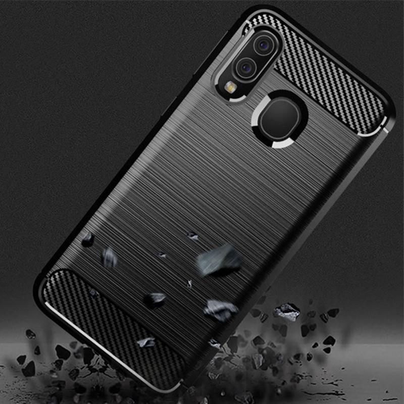 Мягкий чехол для телефона Samsung Galaxy A40, противоударный силиконовый чехол для Galaxy a40, задняя крышка из углеродного волокна, чехол Fundas