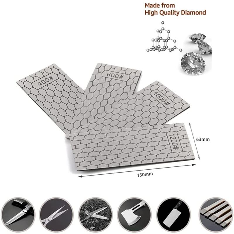 Алмазные точильные камни для ножей, точильный камень, шлифовка, кухонные инструменты, алмазные стержни, зернистость 400/800/1000/1200, точильный камень, точильный камень