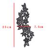 1Pair 3D Flower Embroidered Lace Applique Clothes Dress Repair Patch Solid DIY Sewing Trim Fabric Patches Apparel Decoration