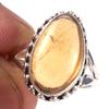 Natural Citrine Gemstone Handmade 925 Solid Sterling Silver Ring Size 6 M2E25