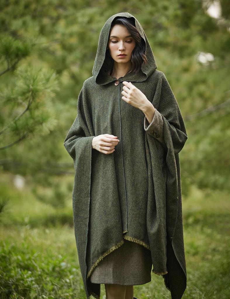 BEAUTELICATE Плащ-пончо с капюшоном до колена на каждый день для косплея, женский, большой, длинный, накидка, плащ, защита, унисекс, для использования,