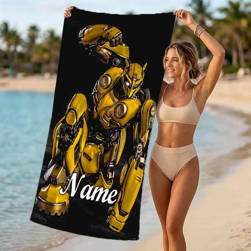 Customizable personalized beach towels Bumblebee themed designs.Suitable for the beach, yoga, sports;ideal as beach accessories