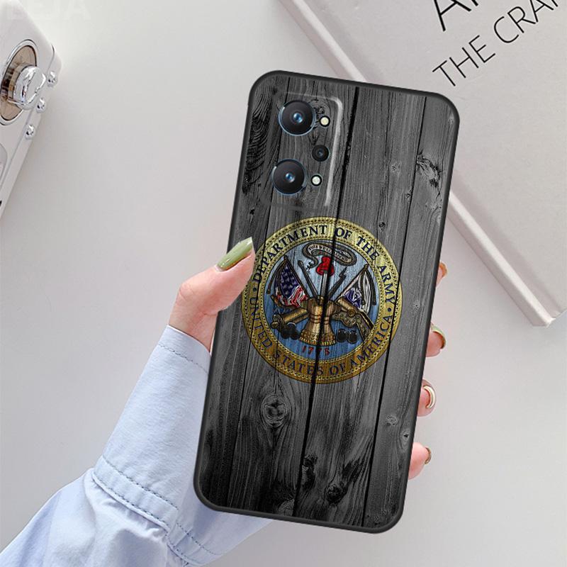 U.S Army Flag For Realme 14 12 10 11 13 Pro Plus GT 6 6T 5 GT7 Pro C61 C55 C51 C21Y C25S C67 C75 C53 Case