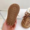 Warm Plush Children Winter Boots Thickened Lace Cotton Shoes Fashion Soft Ankle Boots Anti-Slip Kids Boots