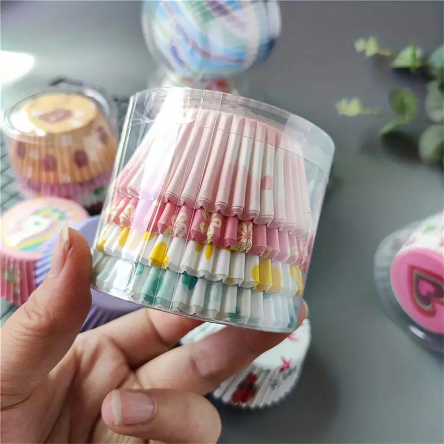 100PCS Cartoon Paper Baking Cupcake Cup Liners Muffin Kitchen Accessories Tools Cups For Wedding Birthday Party Cake Decor