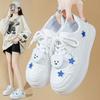 2025 New Winter Casual Fashion Bear Star Board Shoes Women's Round Head Student White Shoes Women's Shoes