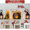 Versatile Decorative Uses Ornament Santa Claus Deer Wooden Door Frame Ornament for Holiday Atmosphere Ornament Easy To Install