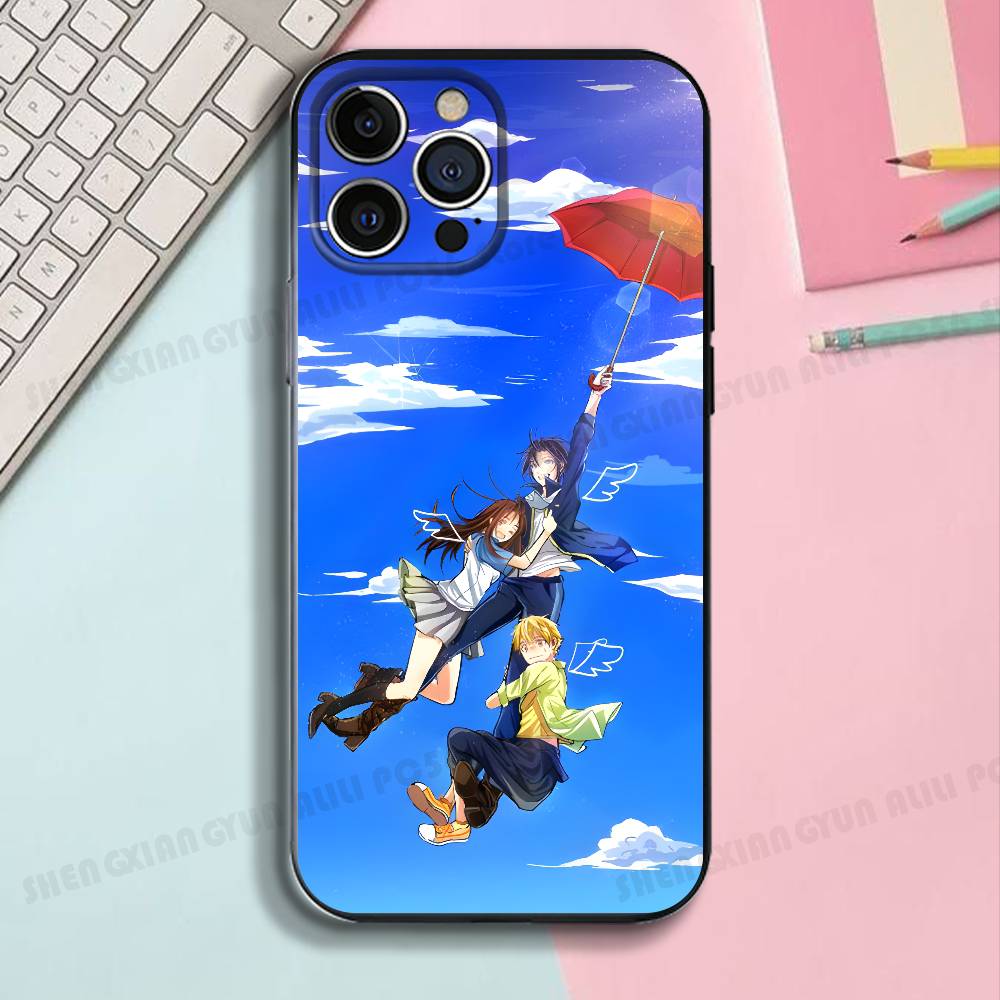 Аниме Y-Ято H-Хиёри Y-Юкине Черный Чехол для Телефона Для IPhone 17 16 15 14 13 12 13 12 11 Pro Max Plus X XR Силиконовый Мягкий Задний Чехол