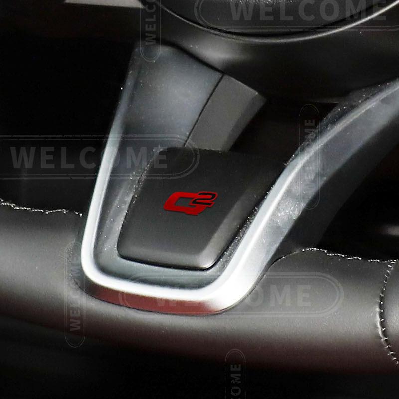 QSGJL1 3D Metal Q2 Q4 Logo Car Steering wheel Emblem Interior Badge Sticker Decals For Alfa Romeo Giulietta Giulia Mito 147 156 Stelvio