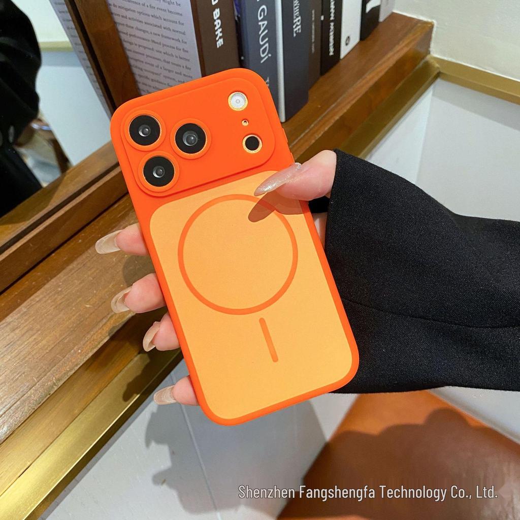 Магнитный чехол для iPhone 17 Pro Max: Приятные на ощупь, Контрастные цвета, Подходит для Apple 16, Защита большого окна.
