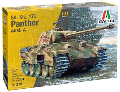 PLATZ Italeri 1/35 Вторая мировая война Немецкий Sd.Kfz 171 Panther Ausf.A. Гусеничная лента/В комплекте 6 декалей Пластиковый набор для сборки IT0270 (танк)