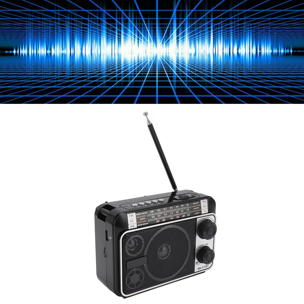 Портативное коротковолновое радио FM AM SW 5.0 Многофункциональное многодиапазонное радио с телескопической антенной для пожилых и детей