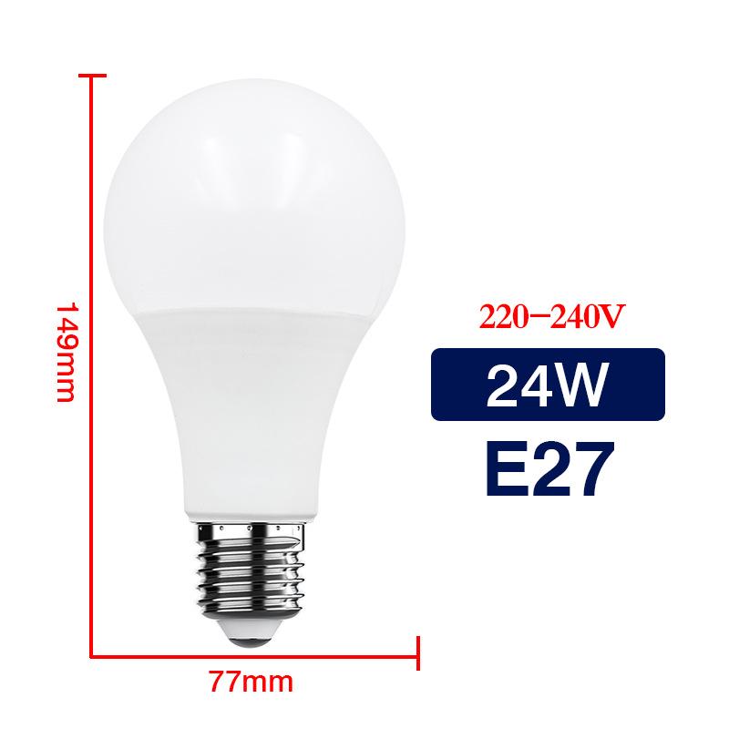 Energy-efficient E27 Globe LED Bulb - Super Bright Plastic-Clad Aluminum for Indoor Use