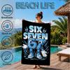 Space Adventure With Six Seven 67 Beach Towel, Quick-drying, Easy to Care for, Suitable for Both Fitness and Beach Vacations,Sports Essential