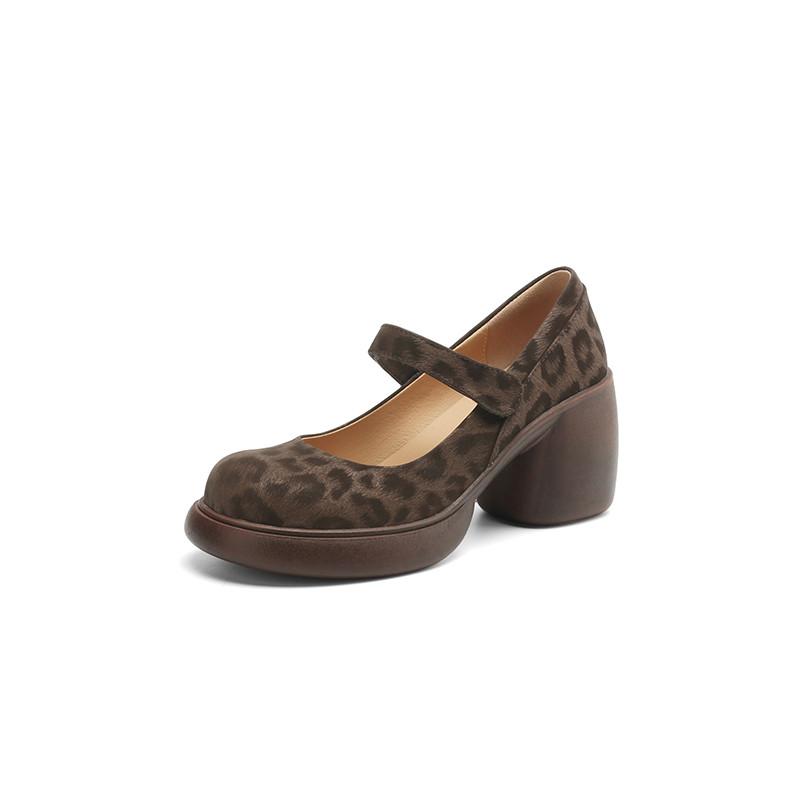 Модные новые весенне-летние туфли Мэри Джейн из натуральной кожи для женщин, модные туфли на платформе для женщин, туфли на массивном каблуке, с круглым носком, женские туфли-лодочки