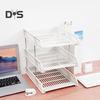 3 Tier Stackable Letter Tray Desk Paper Organizer Plastic File Document Storage Rack for Home Office School
