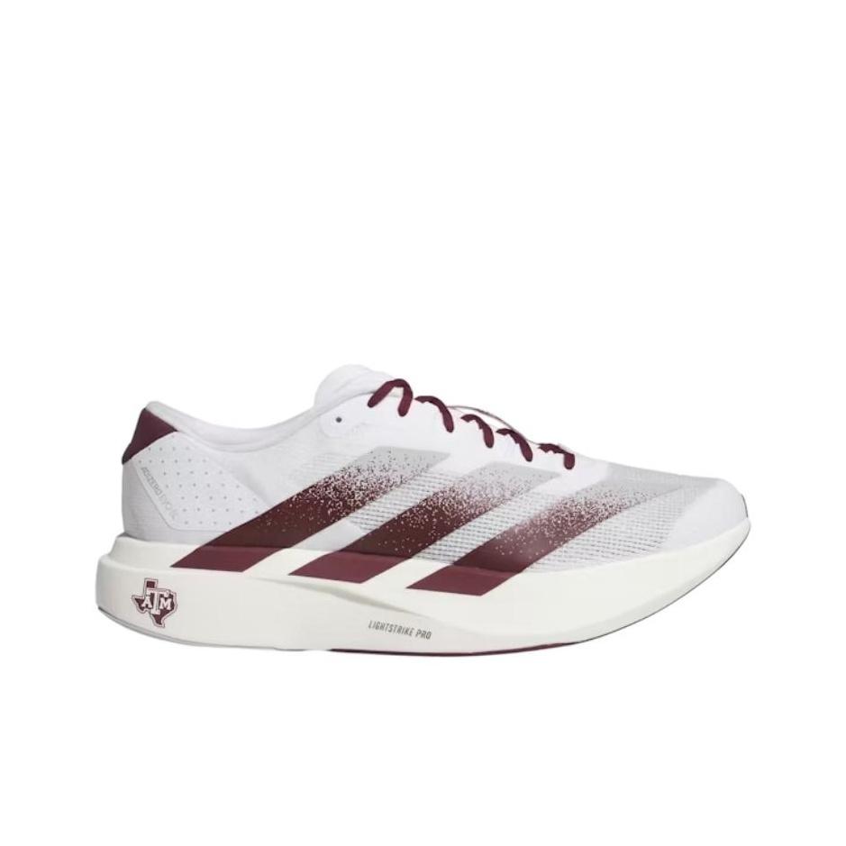 Кроссовки мужские NCAA x adidas Adizero Evo SL Texas A&M Белый Cloud-White Командный-Бордовый JQ4566