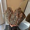 Большая вместительная сумка с леопардовым принтом, модная ретро-сумка на одно плечо для женщин, универсальная сумка-тоут для женщин