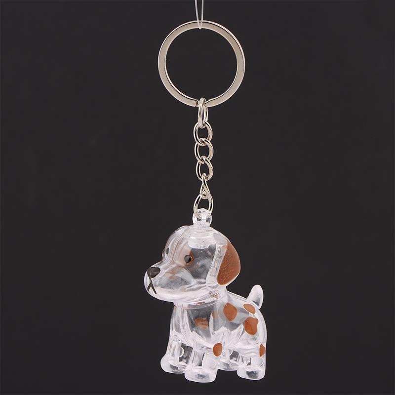 Cute Transparent Dog Hair Storage Cute Pendant Keychain Bag Pendant Couple Car Key Chains Jewelry Souvenir Collection Gift