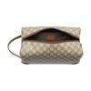 Gucci Бренд GG Emblem с принтом, на молнии, кожаная косметичка, средний размер, мужская, бежевая и темно-коричневая