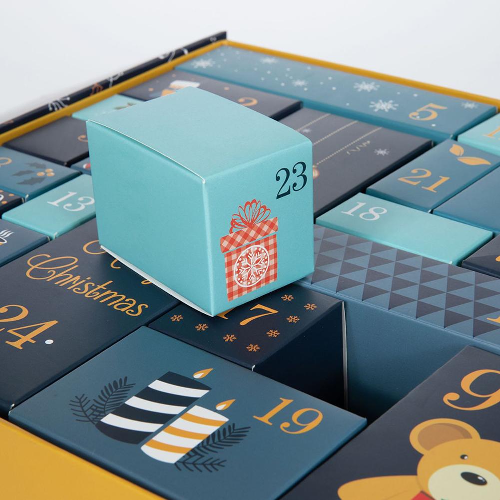 Рождественский заполняемый адвент-календарь, милый многоразовый пустой адвент-календарь, креативный адвент-календарь, пустые подарочные коробки для рождественских подарков