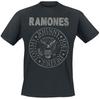 Ramones Vintage Presidential Seal Tee, Black Cotton, Unisex Retro Punk Short Sleeve T-Shirt