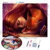 5D DIY Diamond Painting Girl and Fox Full Circle/square Rhinestone Kit Diamond Embroidery Cross Stitch Home Decoration