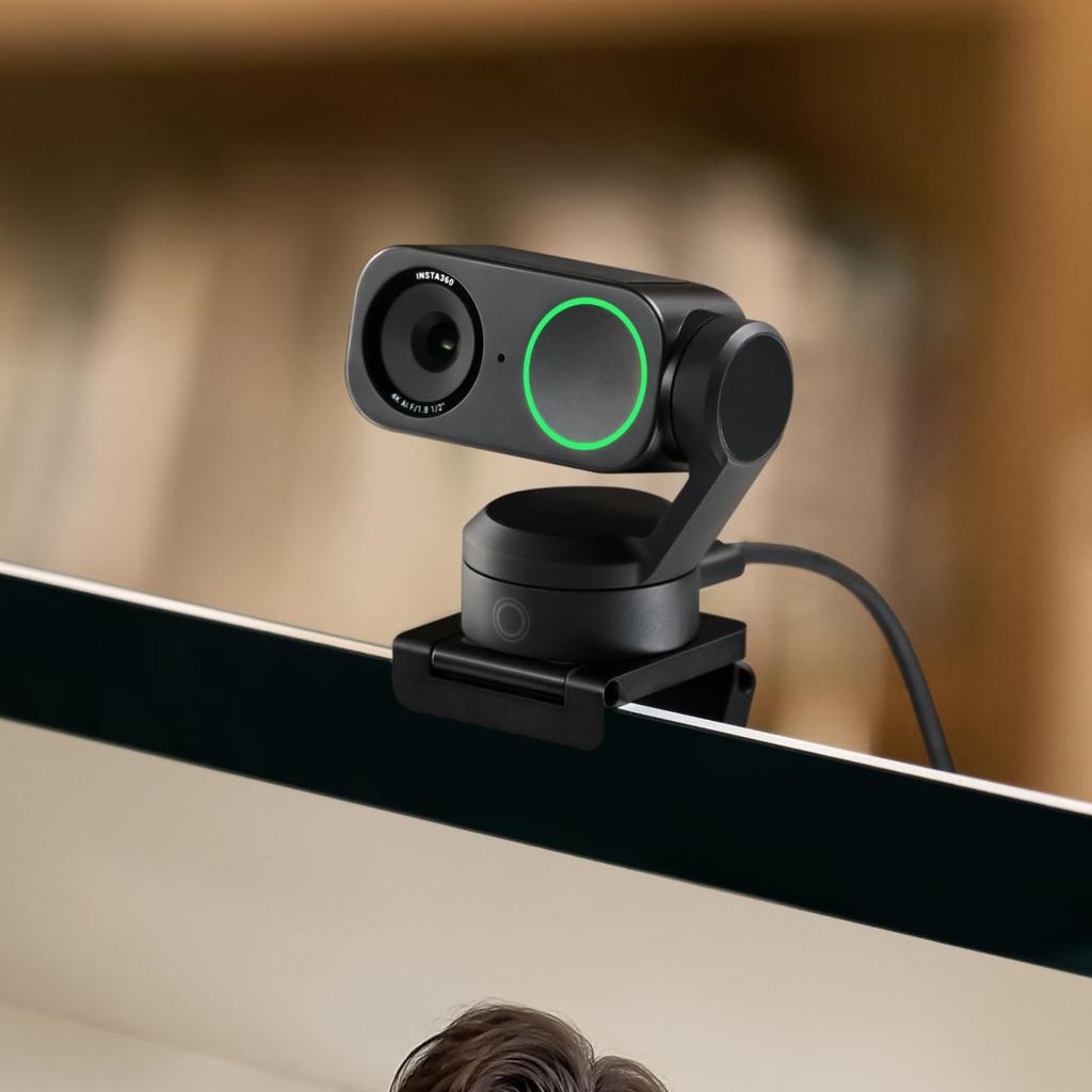 Веб-камера Insta360 Link 2 PTZ 4K для видео с искусственным интеллектом и жестами, работающая с более подходящей веб-камерой - Windows/Mac, 1/2-дюймовый сенсор, отслеживание, HDR,