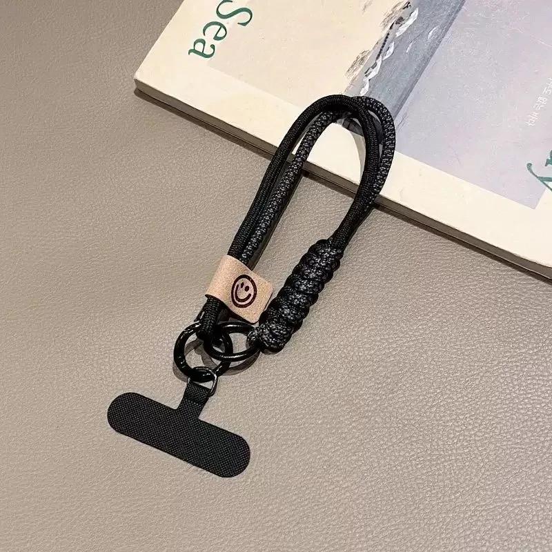 Phone Lanyard Wrist Strap Woven Phone Lanyard Creative Keychain Hanging Rope Anti-lost Security Wristband Universal Short Rope