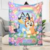 Paw Prints Adventure Personalized Text Blanket Multi-purpose Personalized Blanket Soft Warm Cozy Versatile for Home Decor Couch Picnics Office